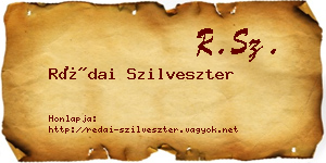 Rédai Szilveszter névjegykártya