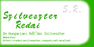szilveszter redai business card